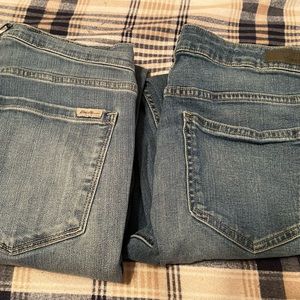 2 for 1! 2 pair womens jeans size 8 slim/skinny-Calvin Klein Jeans & Eddie Bauer